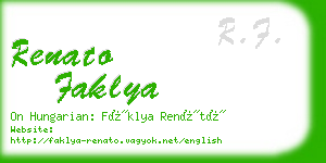 renato faklya business card
